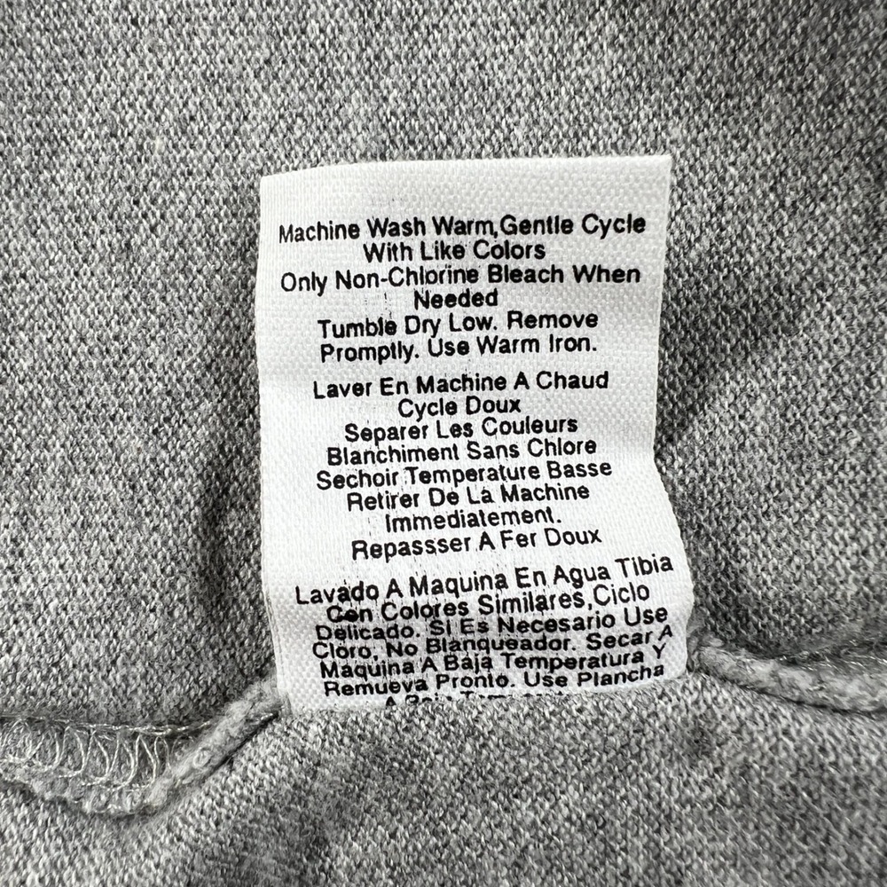 DKNY Polo Shirt Men's XL Grey Short Sleeve Tipped Collar Logo USA VTG NWT - Picture 9 of 12